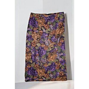 Briggs New York Petite Floral Brocade Pencil Skirt – High Waist – Size 10P